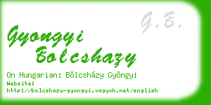 gyongyi bolcshazy business card